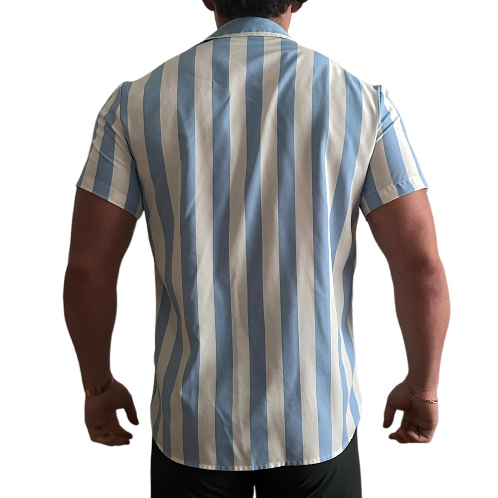 Blue Striped Button Down - image 4